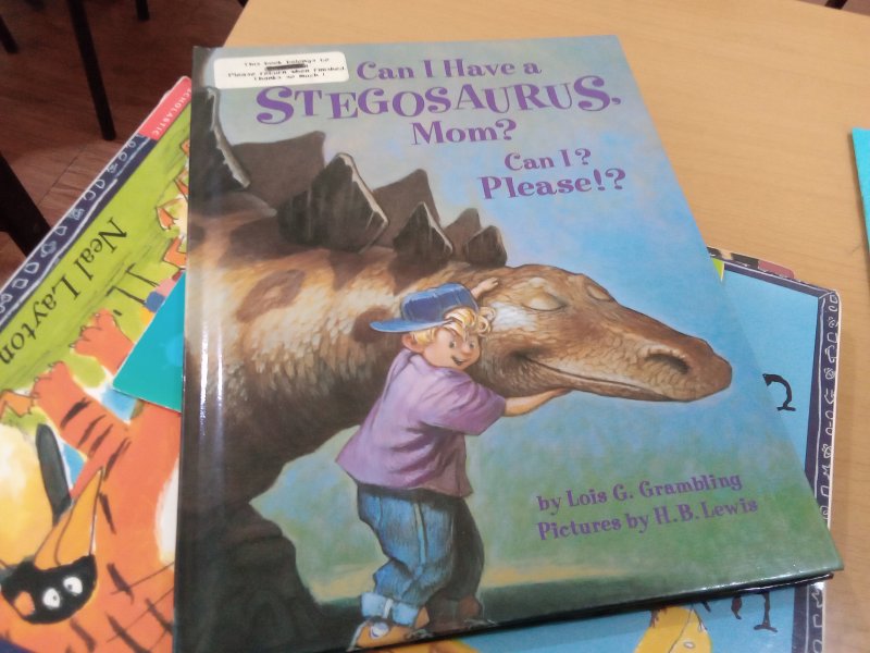 Can i have a stegosaurus mom? Can i please?