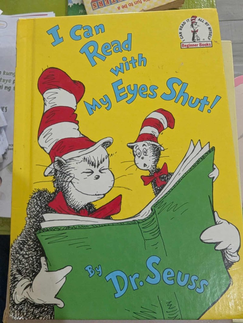 I can read with my eyes shut 